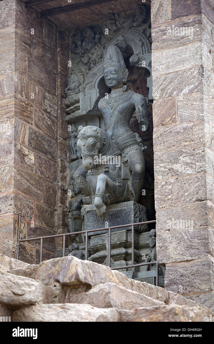 Surya ou dieu soleil sur l'char. Konark Temple du Soleil, de l'Orissa en Inde. Site du patrimoine mondial de l'UNESCO Banque D'Images