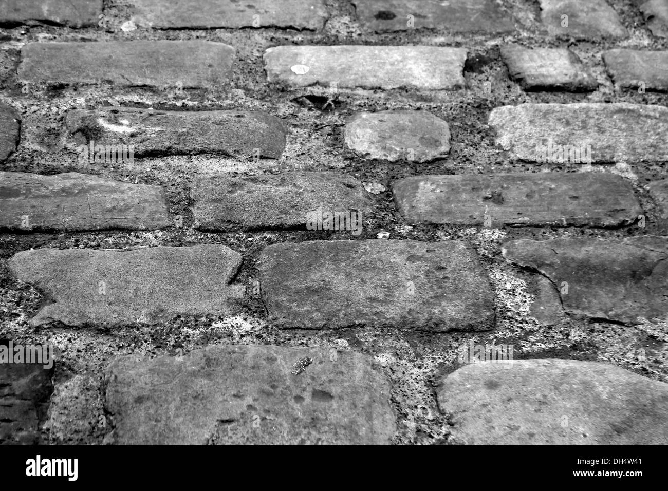 Rues pavées de la ville de Durham Banque D'Images