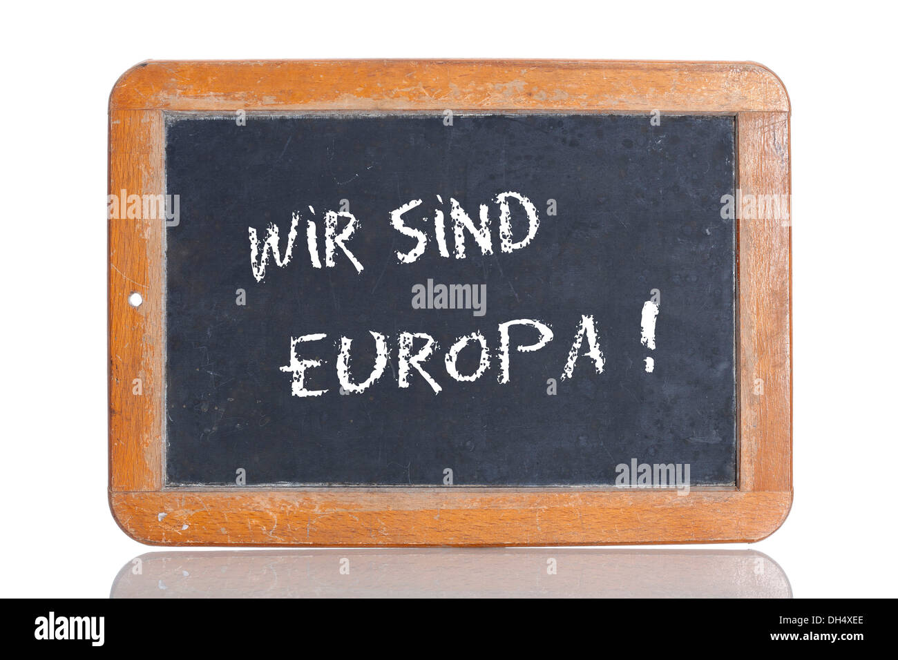 Ancienne école tableau avec les mots WIR SIND EUROPE !, allemand car nous sommes l'Europe Banque D'Images