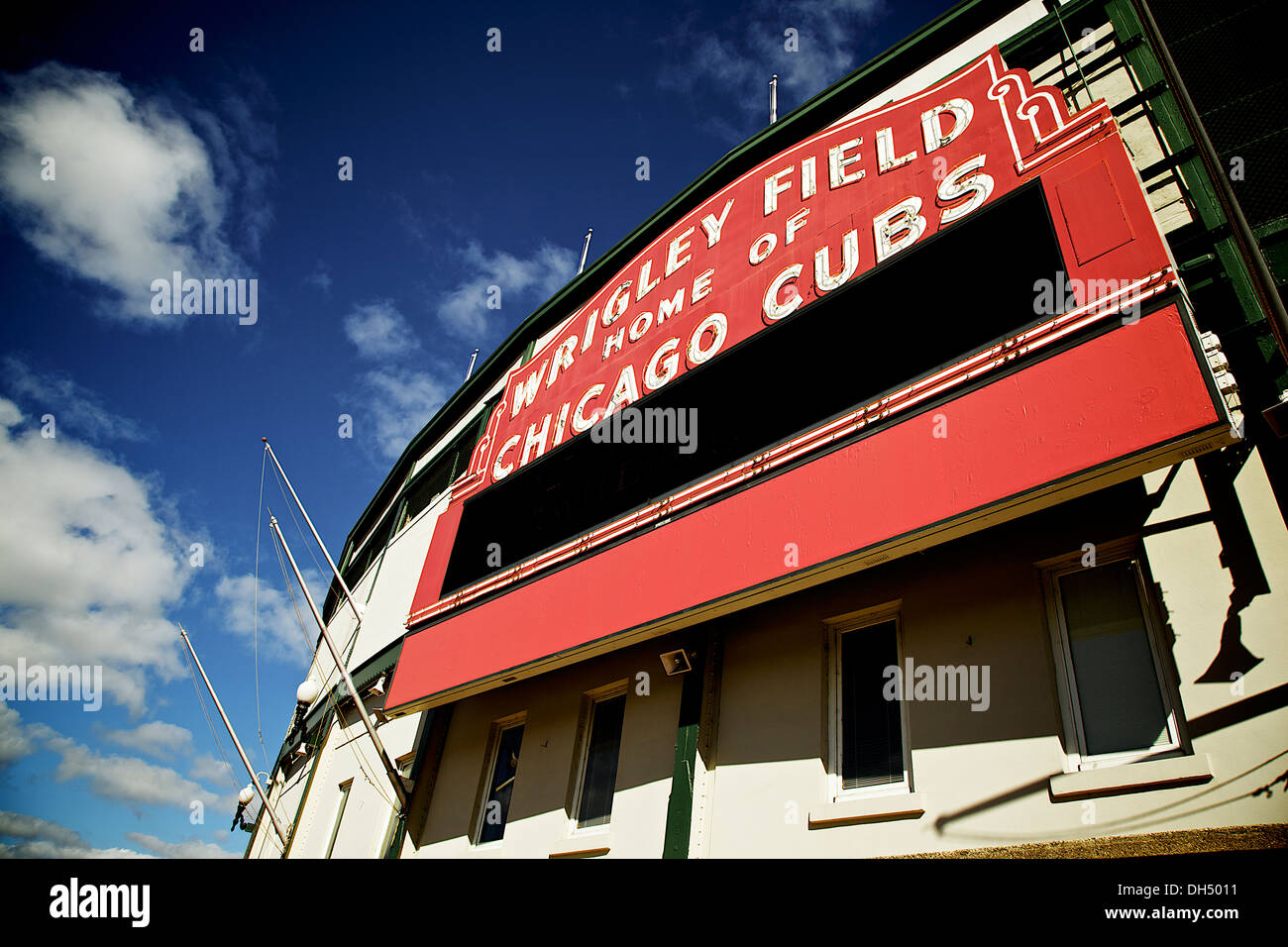 Le Wrigley Field est le Stade de Baseball Stade des Chicago Cubs depuis 1916 Banque D'Images