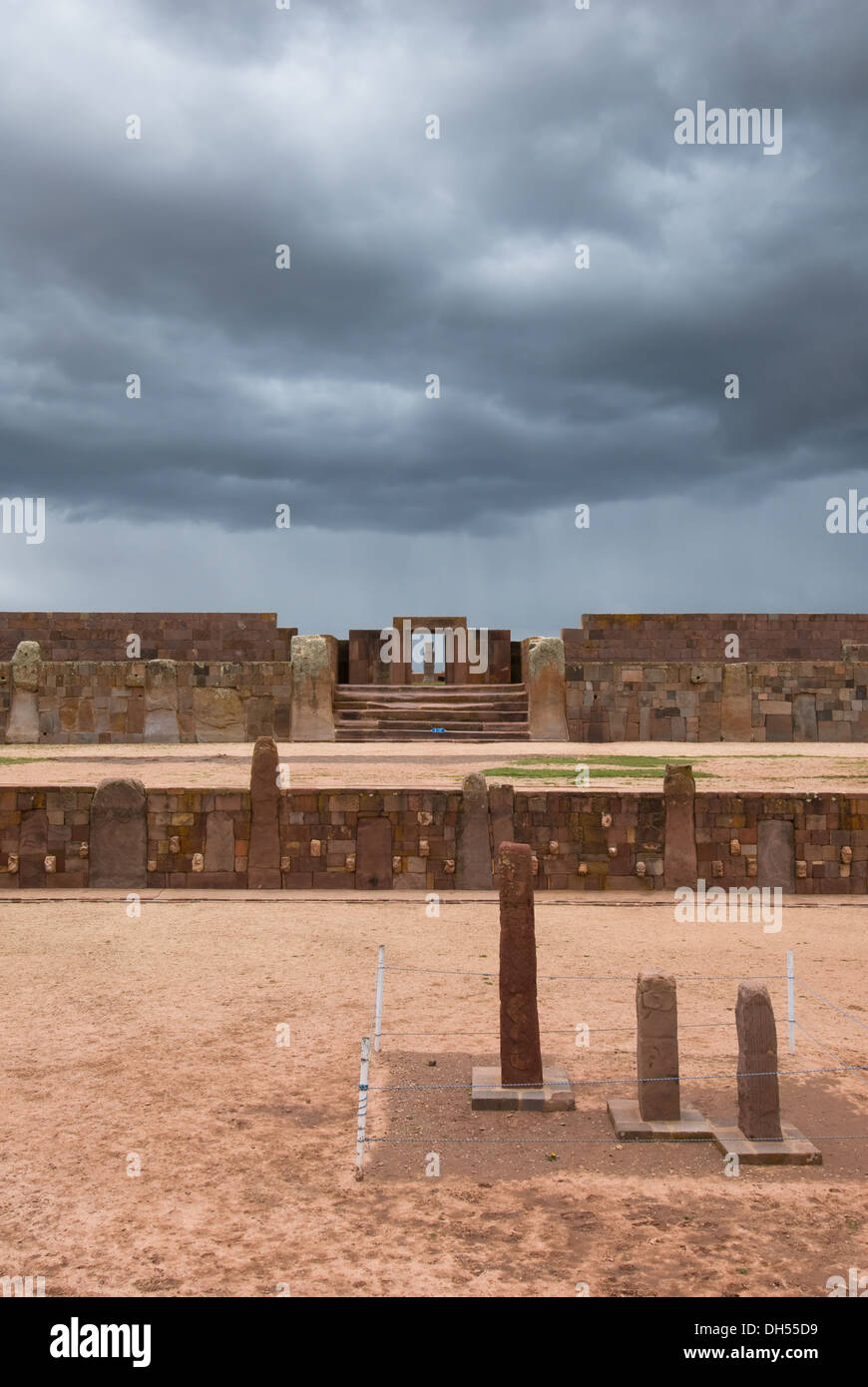Ruines de Tiwanaku, Bolivie, Amérique du Sud Banque D'Images