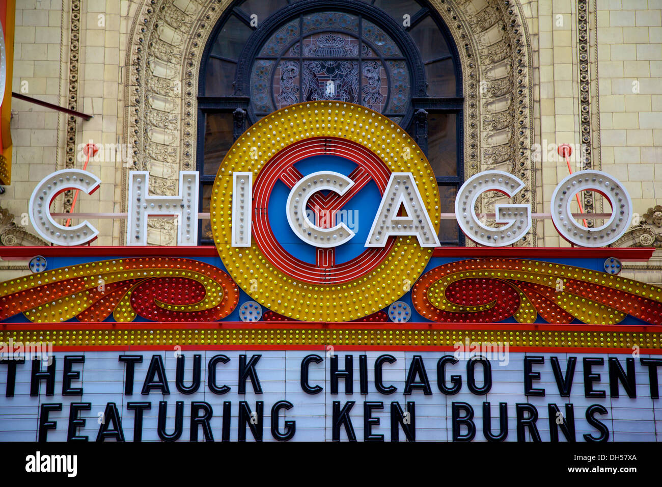 Le célèbre théâtre de Chicago sur State Street Banque D'Images