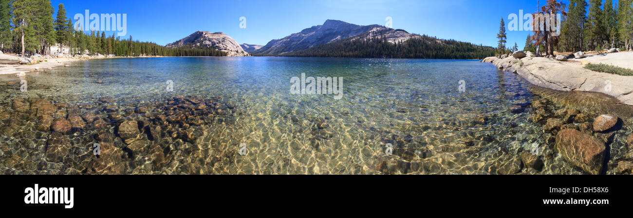 Yosemite National Park, Vue sur Lac Tenaya (Tioga Pass), Californie Banque D'Images