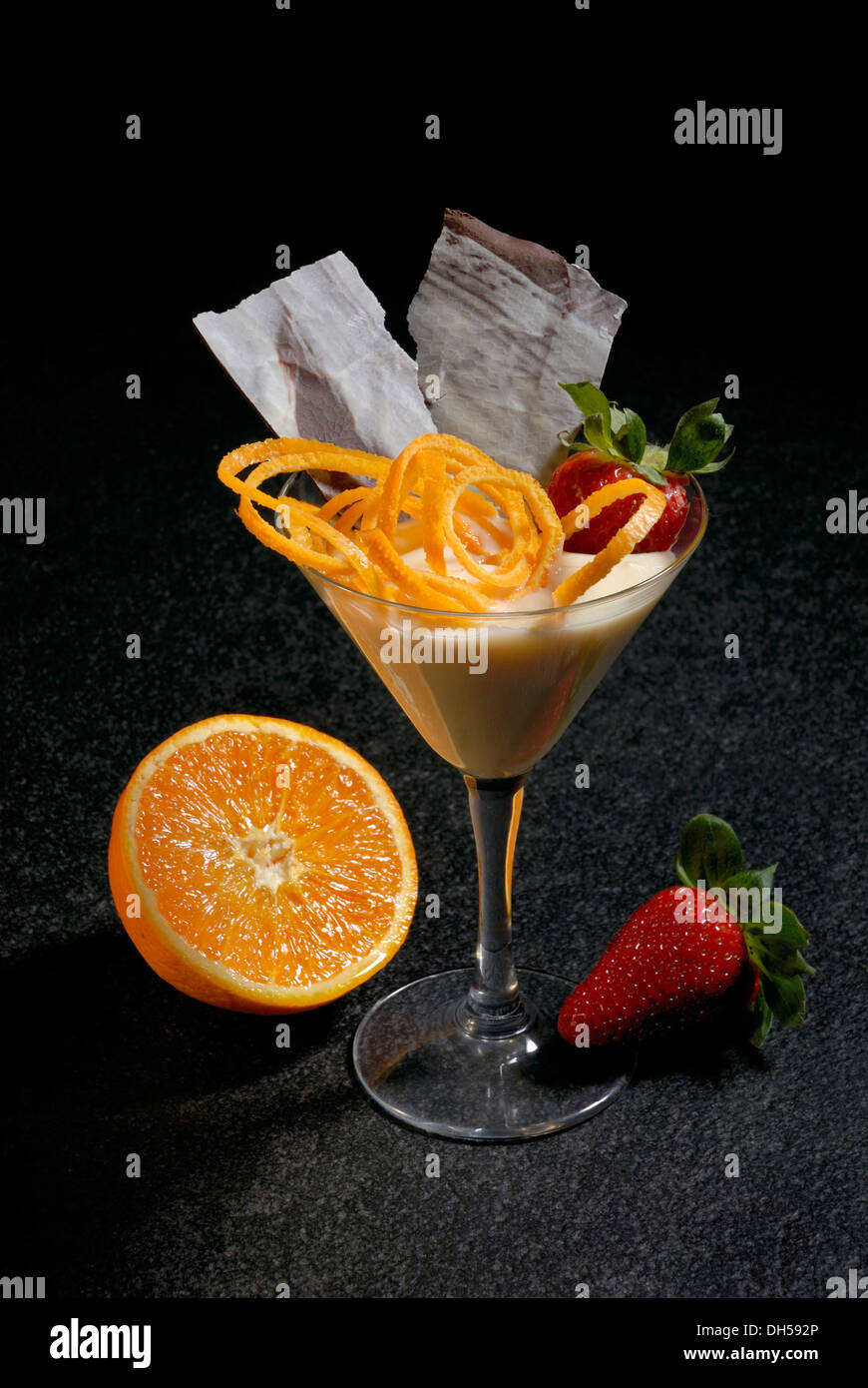 Crème orange Banque D'Images