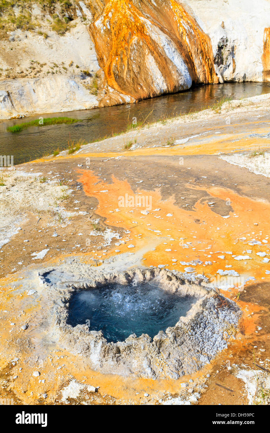 Le Parc National de Yellowstone, Chinese Spring en haut Geyser basin, Wyoming Banque D'Images