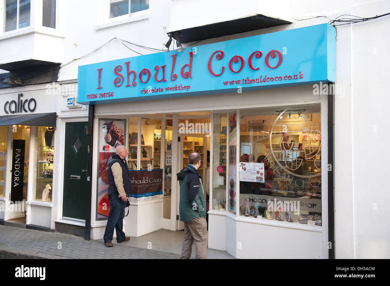 J'coco boutique de chocolat à St Ives Cornwall England Banque D'Images