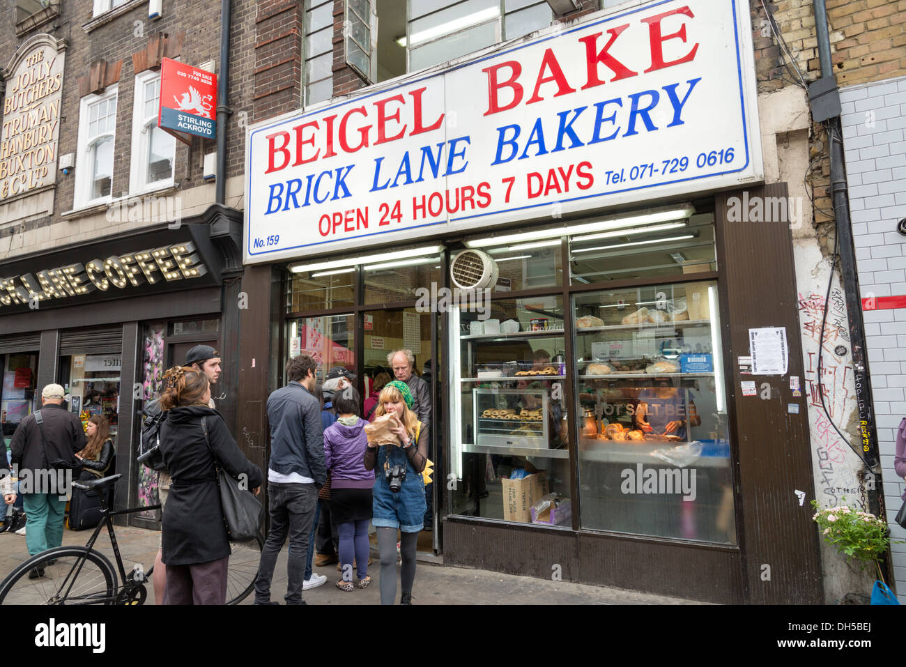 Brick Lane Beigel Bake Boulangerie, Tower Hamlets, London, England, UK Banque D'Images