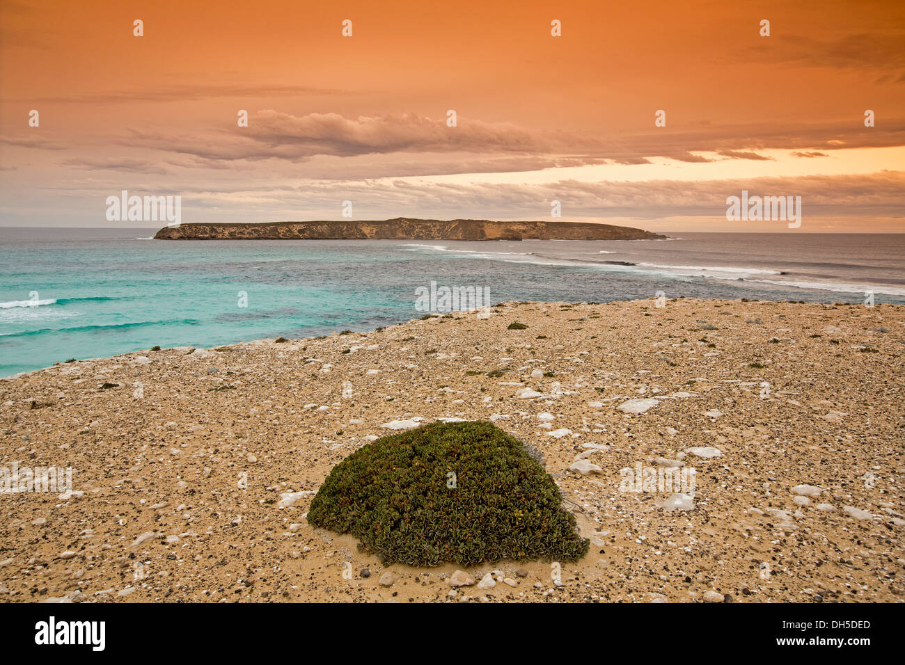 Vue depuis les falaises de l'île d'or à l'affût de Coffin Bay National Park sur la péninsule d'Eyre en Australie-Méridionale Banque D'Images