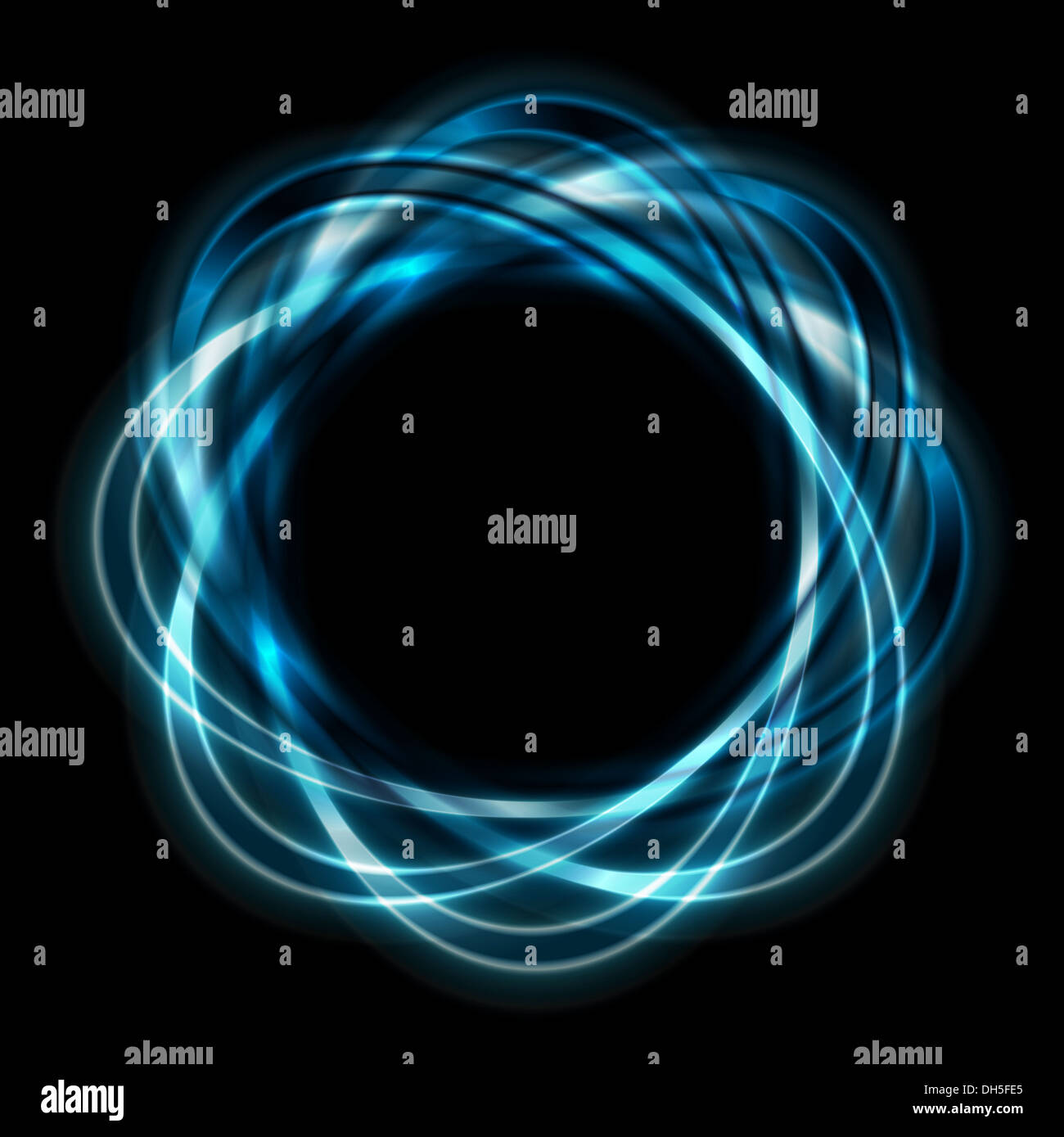 Logo en couleur. Formes bleu vif sur fond noir. Vecteur Eps 10 Banque D'Images