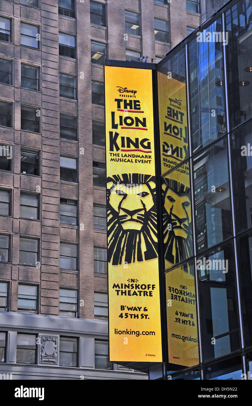 Bannière publicité lumineuse surdimensionnée, Times Square, Manhattan, New York City, New York, USA, Amérique du Nord, Amérique Banque D'Images