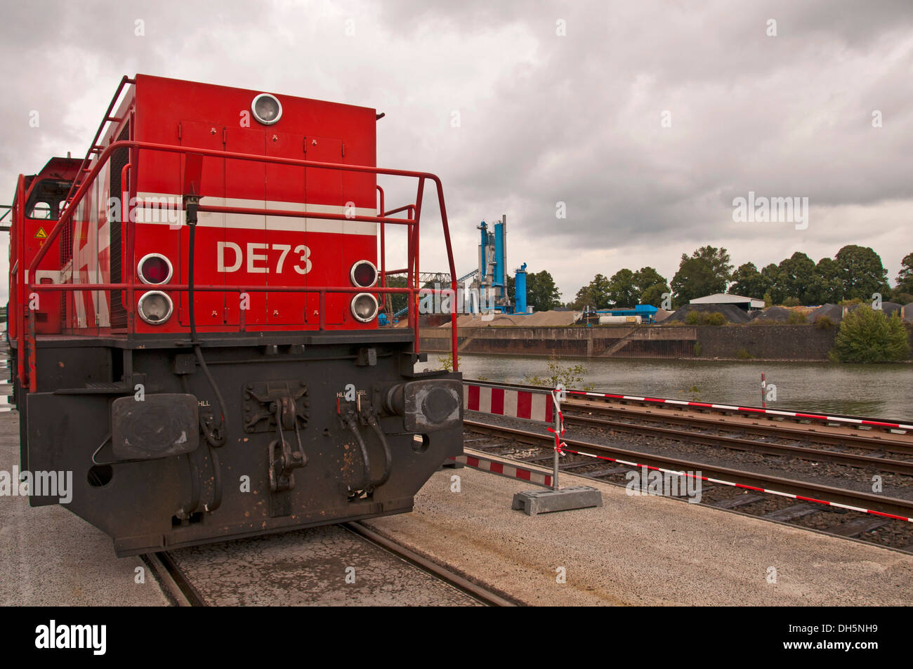 Locomotive diesel-hydraulique, pour les routes et les manœuvres avec réseau électrique AC Transmission, fabricant MAK Kiel Banque D'Images