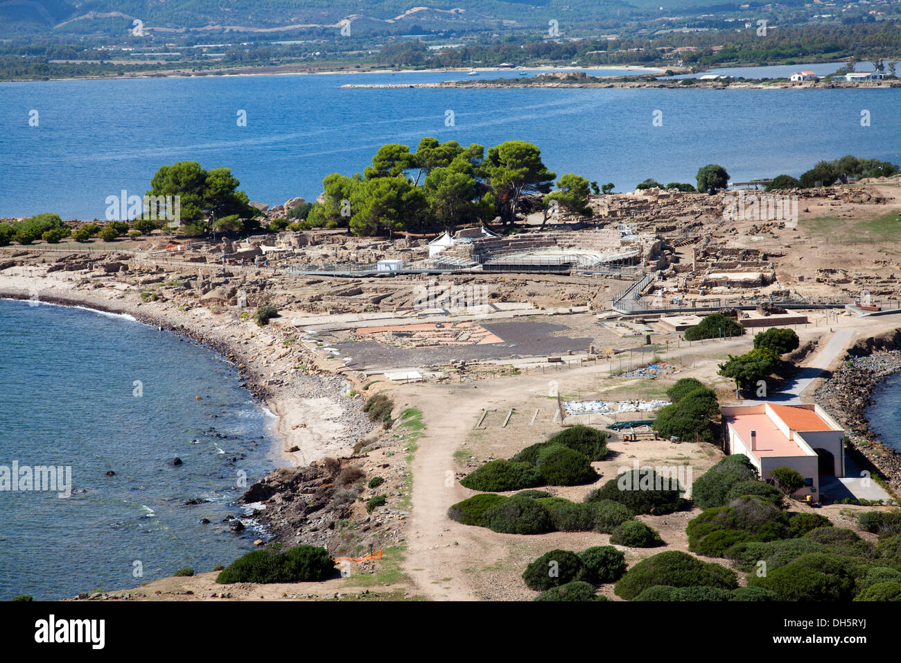 Les ruines de Nora, dans le sud de la Sardaigne - Italie Banque D'Images