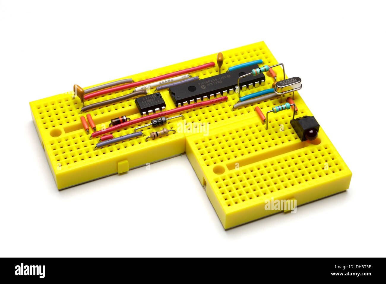 Le circuit électronique prototype breadboards mini modulaire Banque D'Images