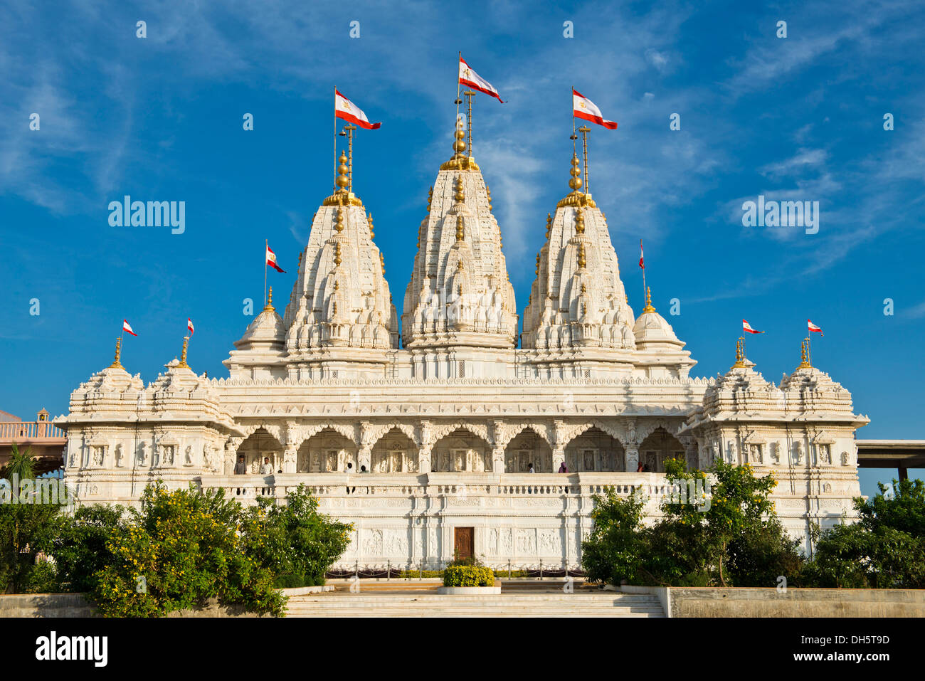 Shri Swaminarayan Mandir, un temple hindou de la Swaminarayana secte, Bhuj, Gujarat, Inde Banque D'Images