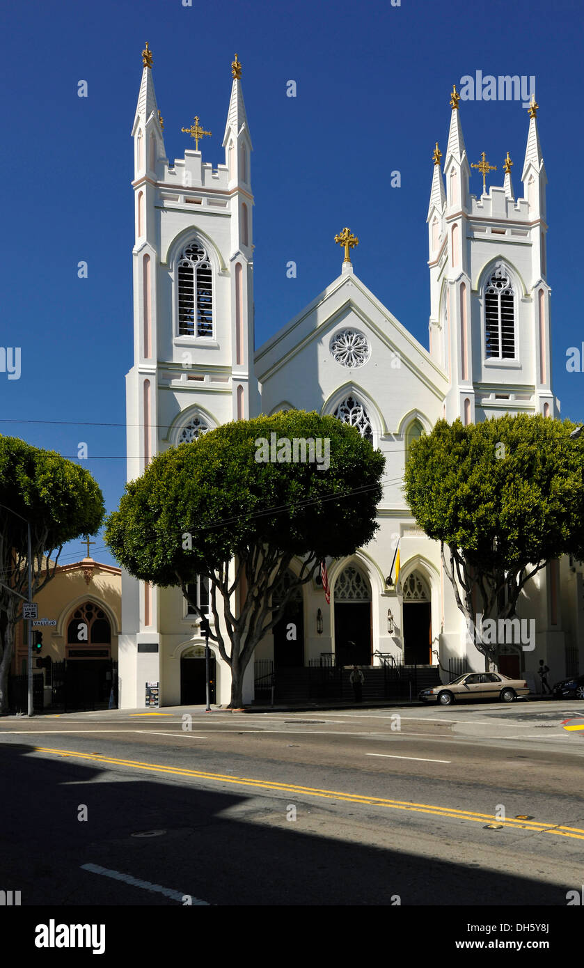 Culte Église de Saint François à Assise, San Francisco, Californie, États-Unis d'Amérique, PublicGround Banque D'Images
