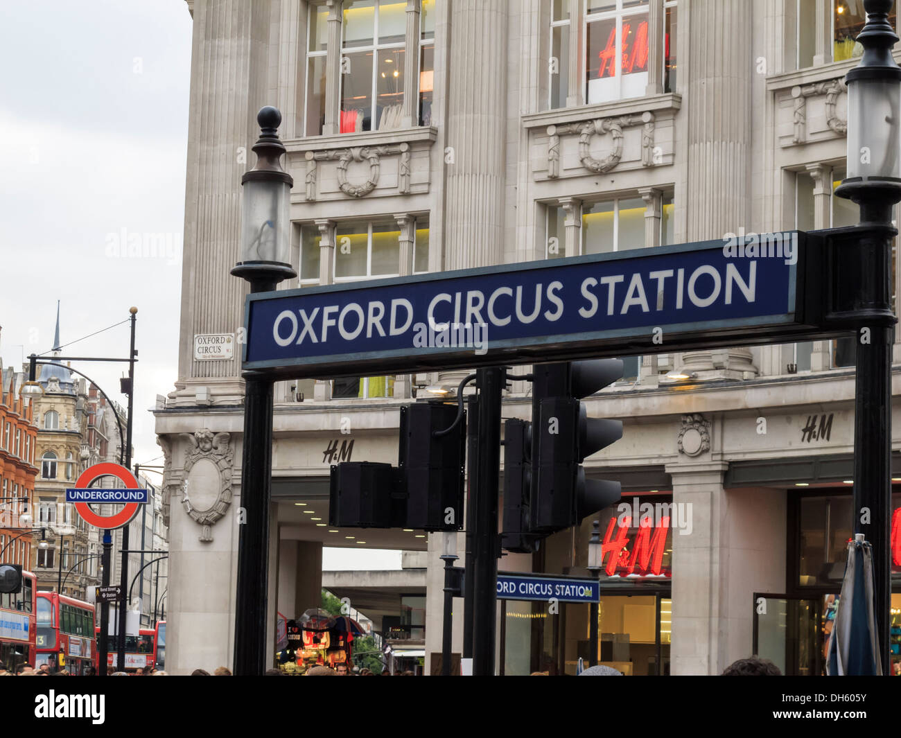 La station Oxford Circus London England Banque D'Images