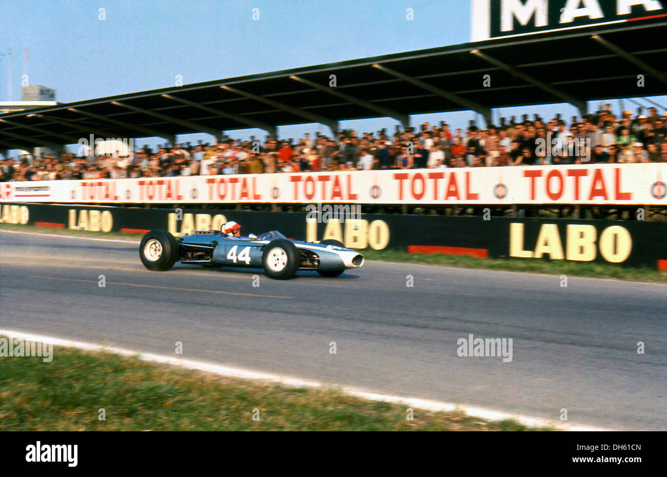 John Taylor dans une Brabham à la GRE dans le Grand Prix de France, Reims, France 1966. Banque D'Images