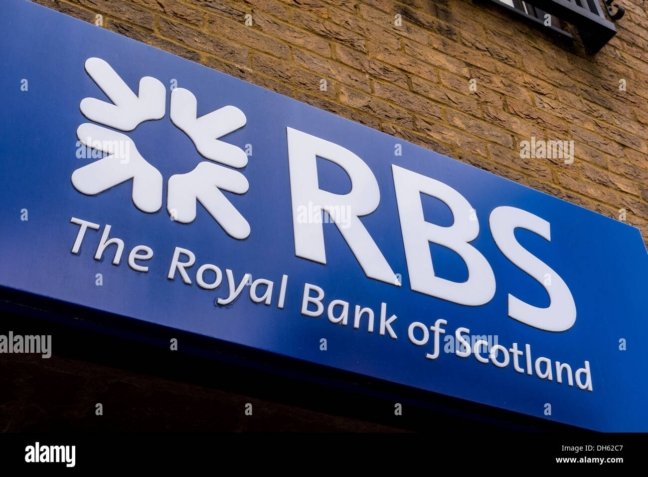 Le logo de la banque RBS, UK Banque D'Images