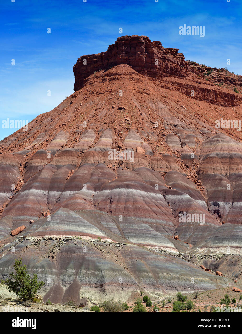 Vieille ville paria, Pahreah, cinéma, Painted Desert, Vermilion Cliffs, différentes strates de roche de l'Rimrocks, Grand Banque D'Images