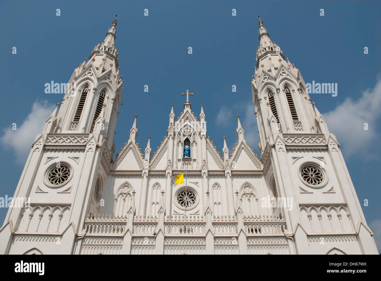 Cathédrale Notre-Dame de Lourdes, Thrissur, Kerala, Inde, Asie Banque D'Images