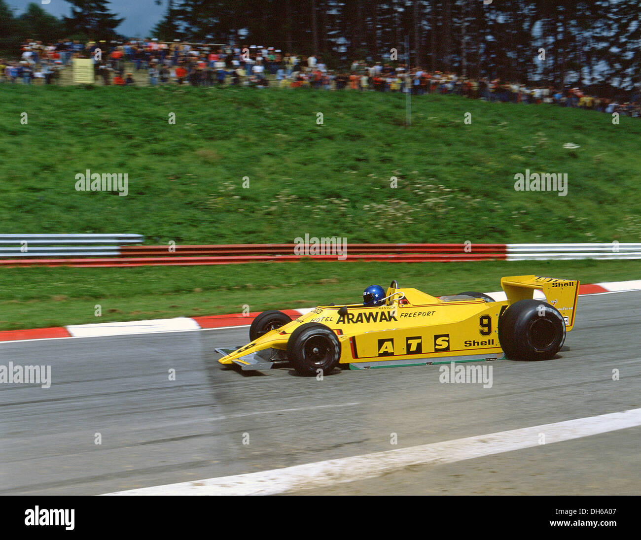 Hans-Joachim coincé dans un SNP-Cosworth,Osterreichring, Autriche, 12 août 1979. Banque D'Images