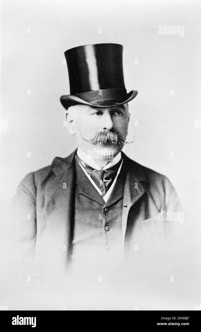 Le Baron Maurice de Hirsch, Moritz von Hirsch (1831-1896), c.1890 industriel allemand, philanthrope et railroad développeur. Banque D'Images