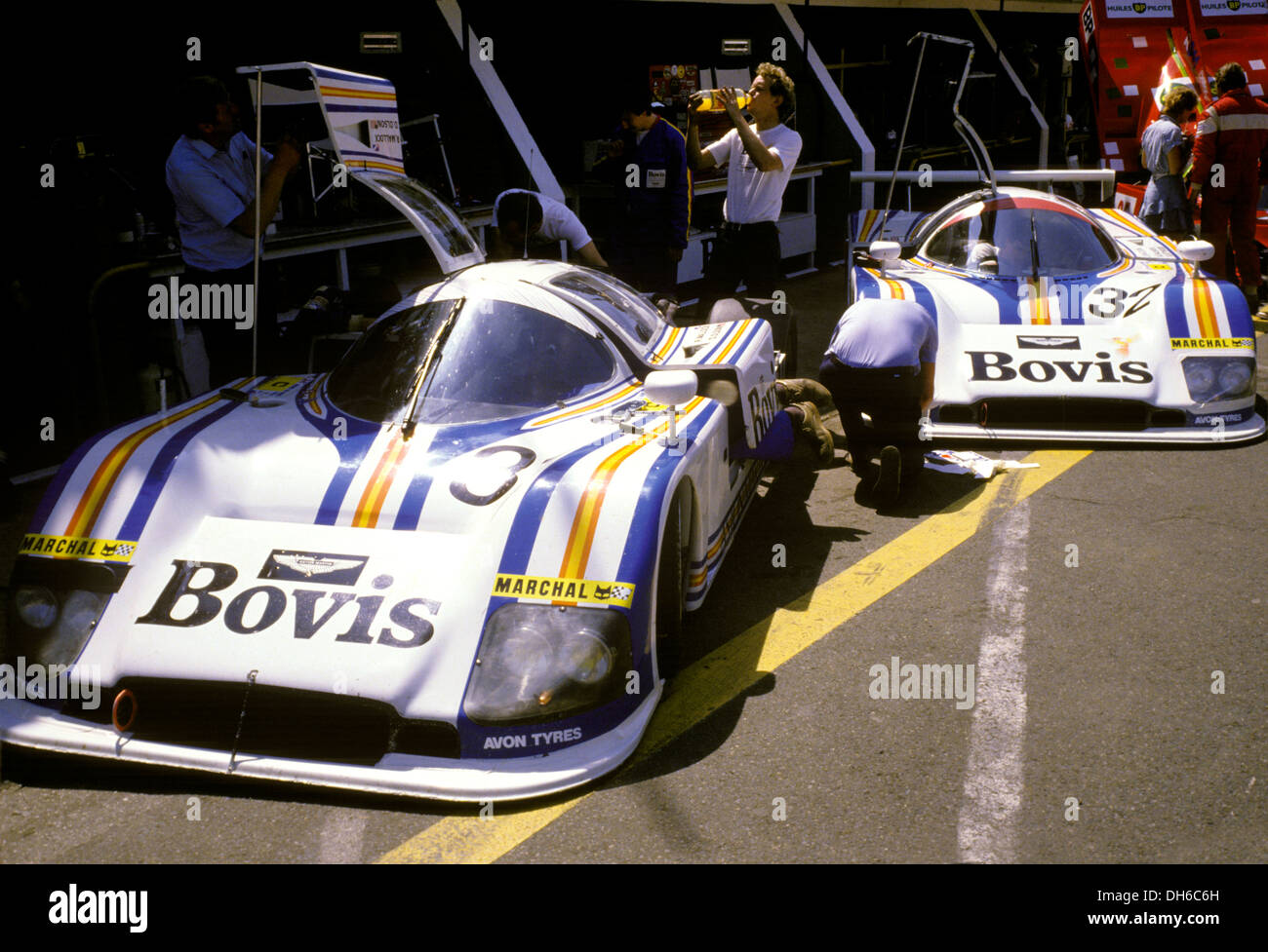 Aston Martin Nimrod's, pas Mallock-Drake31 Ray Olson, Nimrod NRA-C2B 24 Heures du Mans, France, 17 juin 1984. Banque D'Images