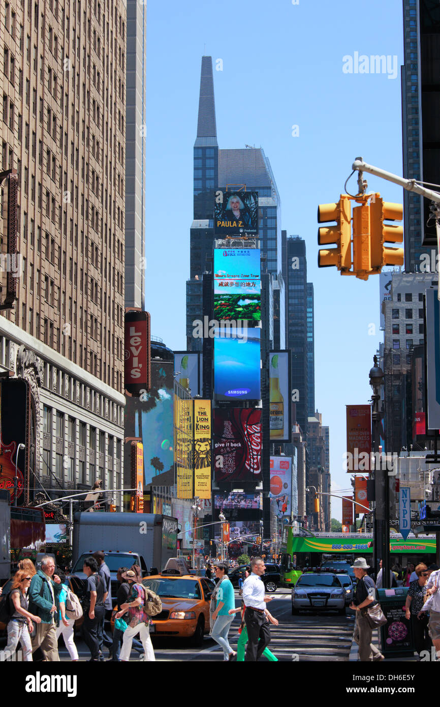 Times Square à New York, USA. Banque D'Images