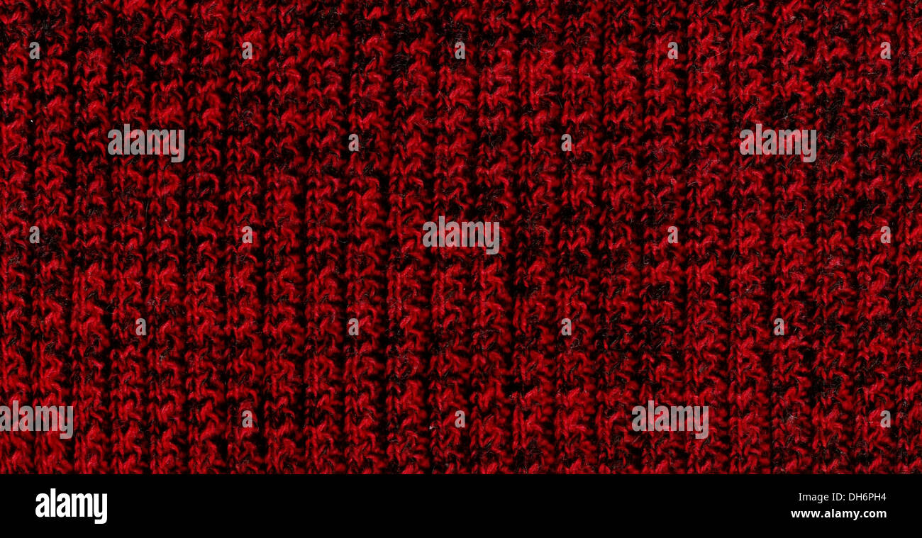 Motif tricoté rouge Banque D'Images