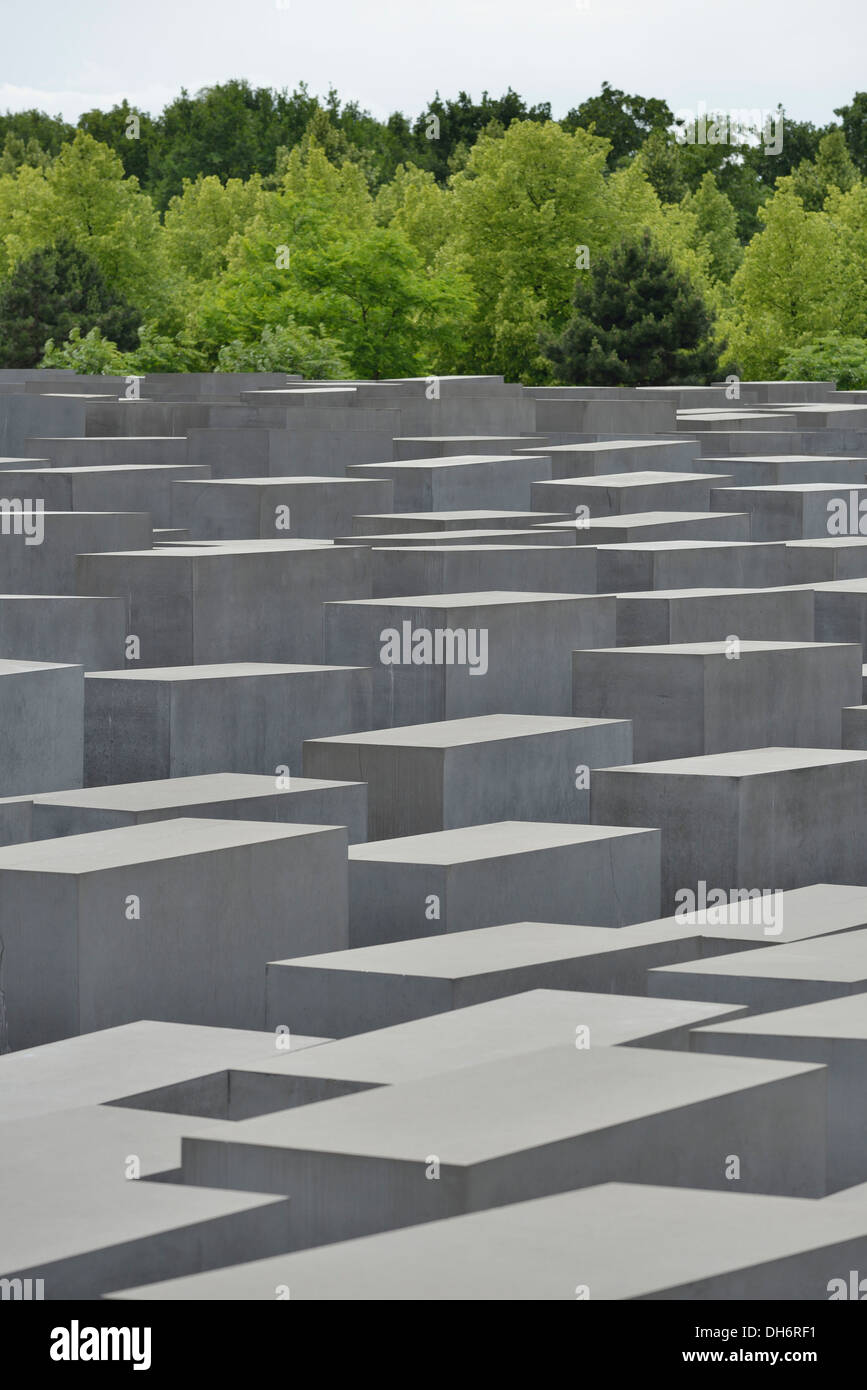 Berlin. L'Allemagne. Mémorial de l'Holocauste Banque D'Images