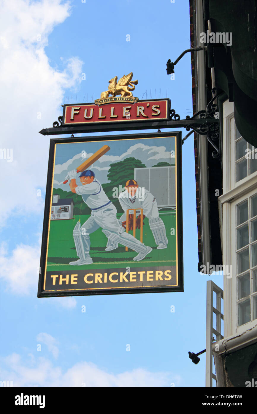 Le Cricketers Pub Dorking Surrey England UK Banque D'Images