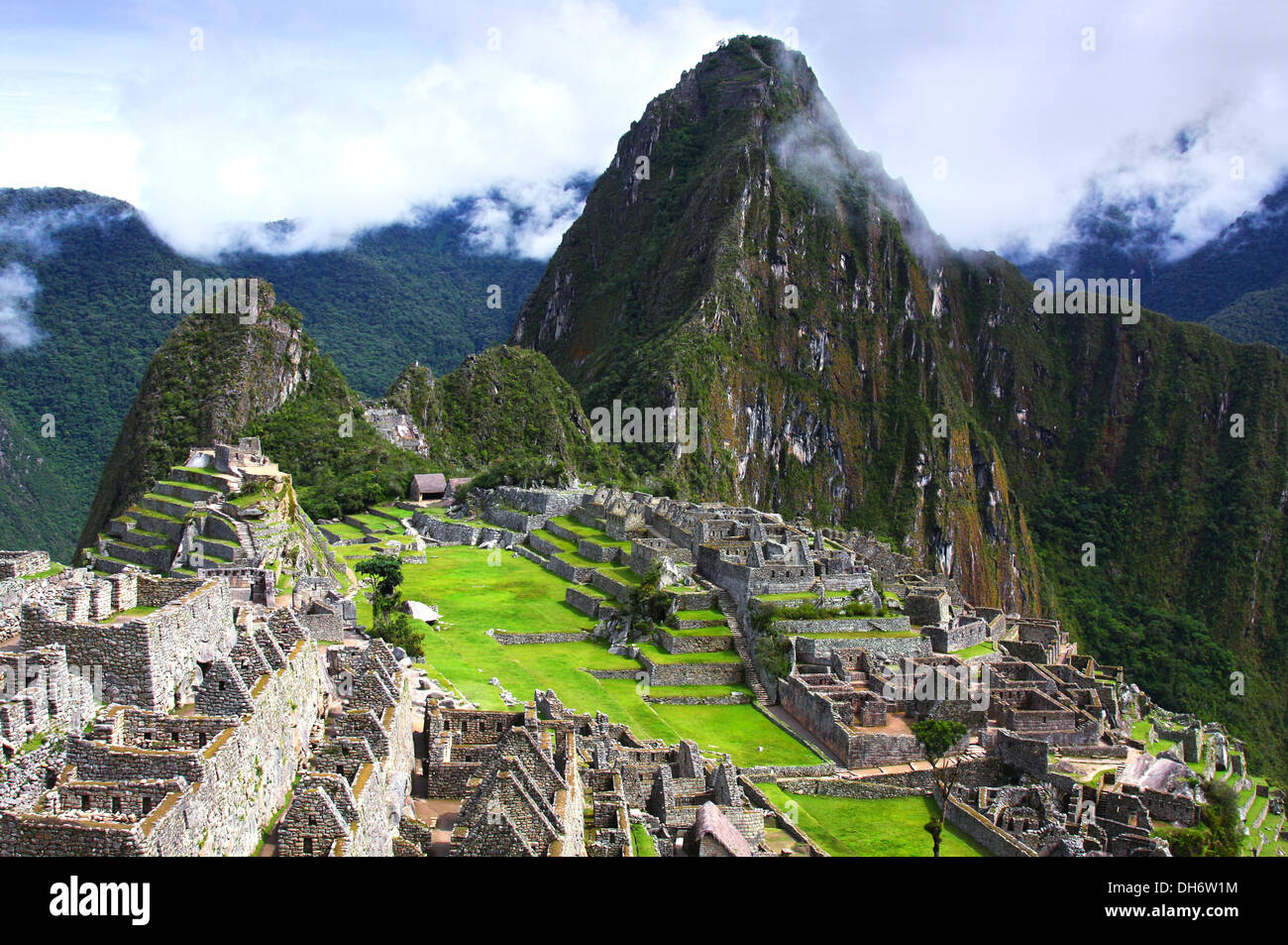 Les ruines Inca de Machu Picchu au Pérou Banque D'Images