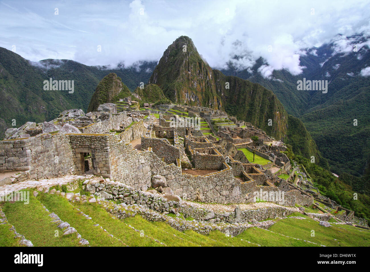 Les ruines Inca de Machu Picchu au Pérou Banque D'Images