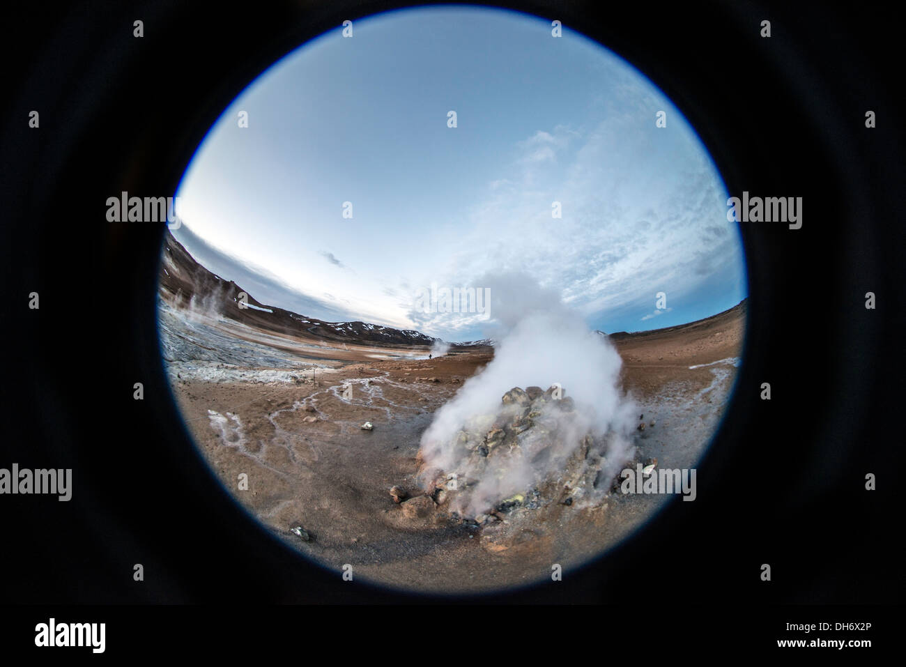 Mudpot ou boue Islande du Nord Banque D'Images