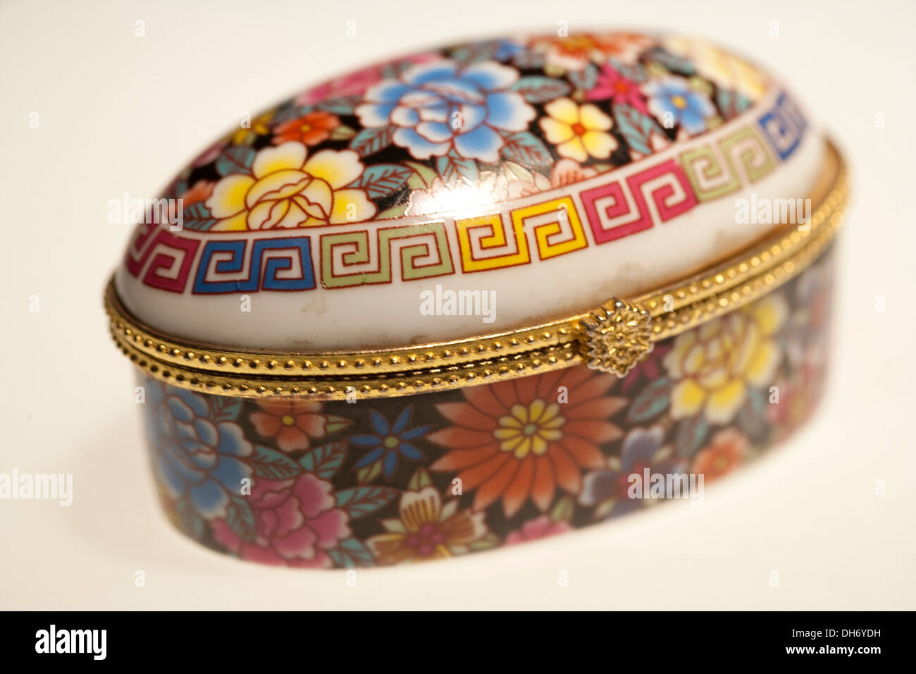 Chine boite à bijoux modèle floral Banque D'Images