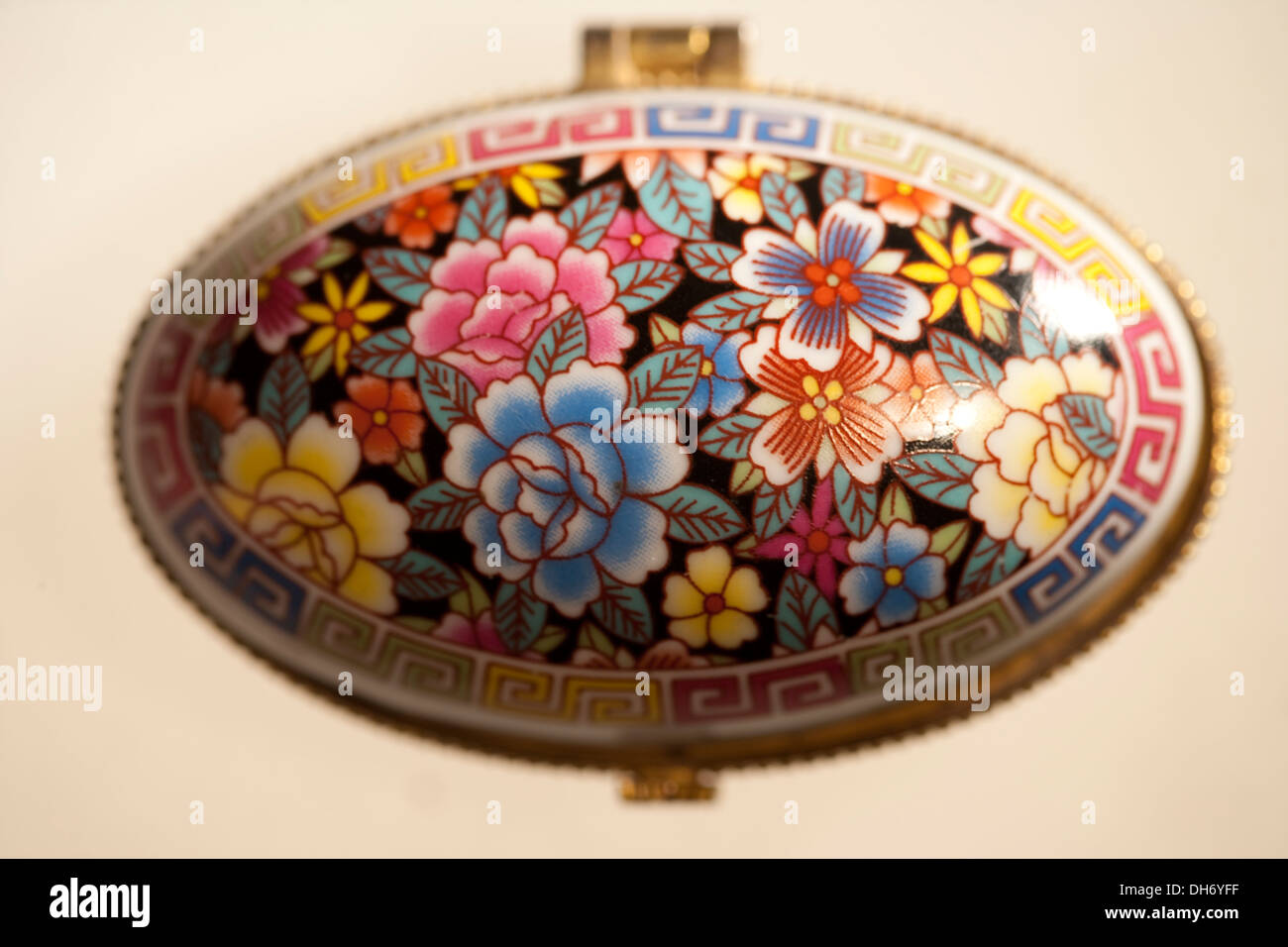 Chine boite à bijoux modèle floral Banque D'Images