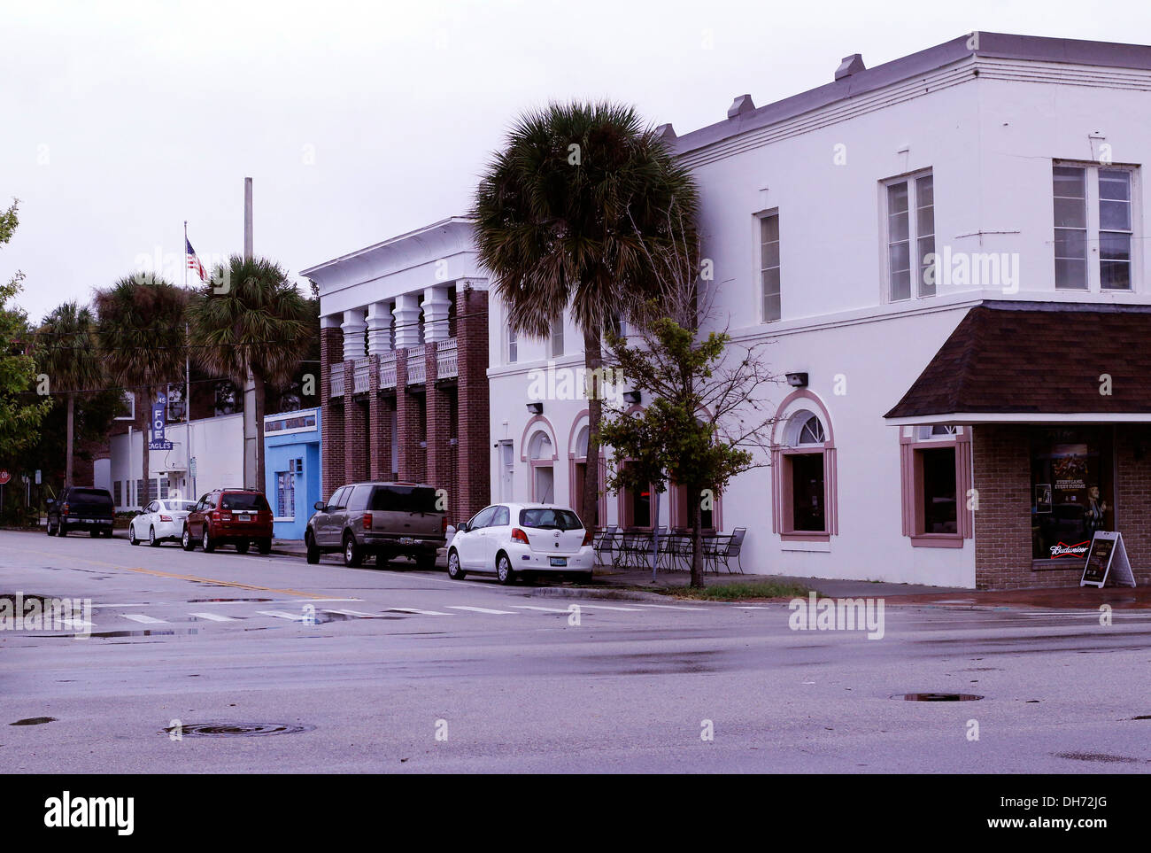 Ville Street dans la ville de Kissimmee, à proximité de Orlando, Floride, Novembre 2013 Banque D'Images