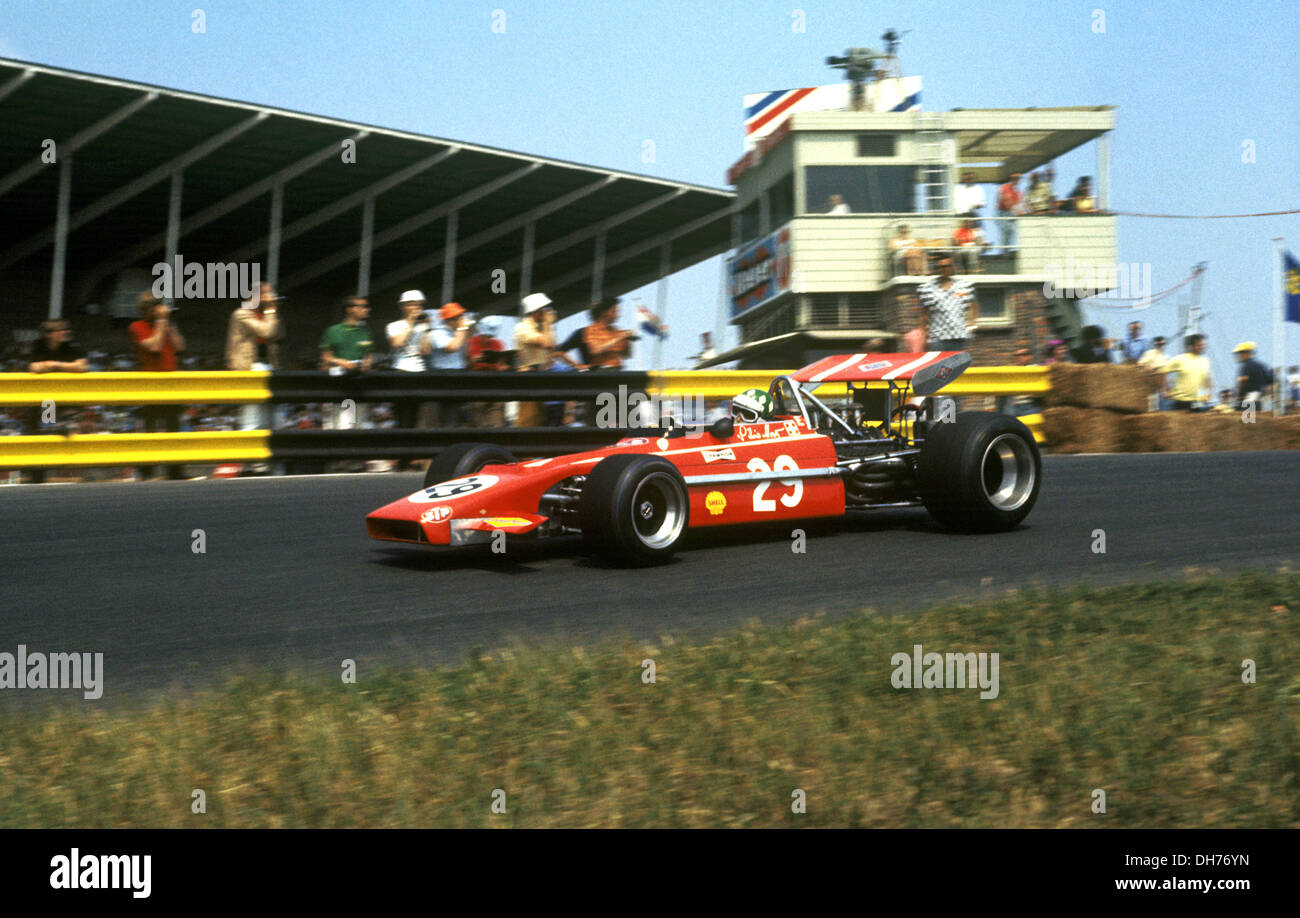 Silvio Moser dans Bellasi-Cosworth italien à l'épingle de Tarzan, Dutch GP Zandvoort, Pays-Bas 21 juin 1970. Banque D'Images