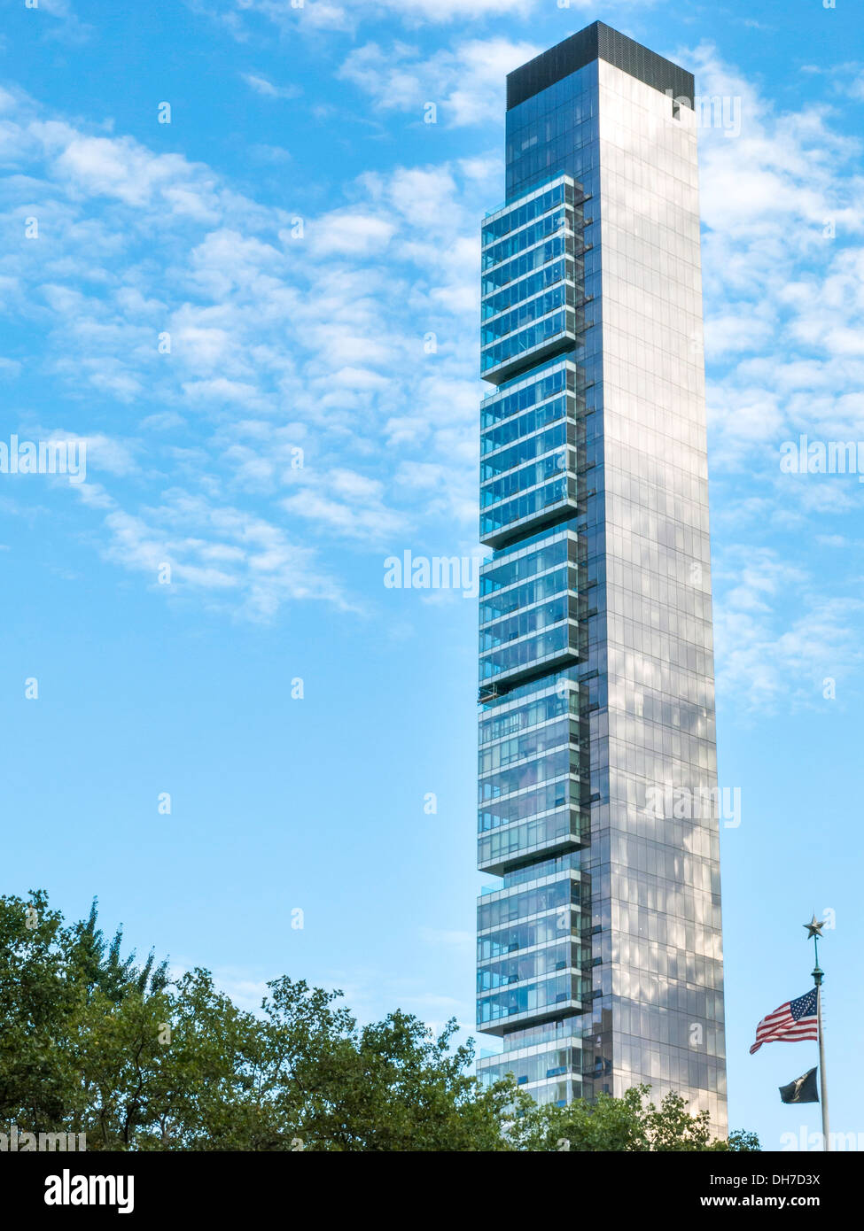 Logement en copropriété de luxe Tower, NYC Banque D'Images