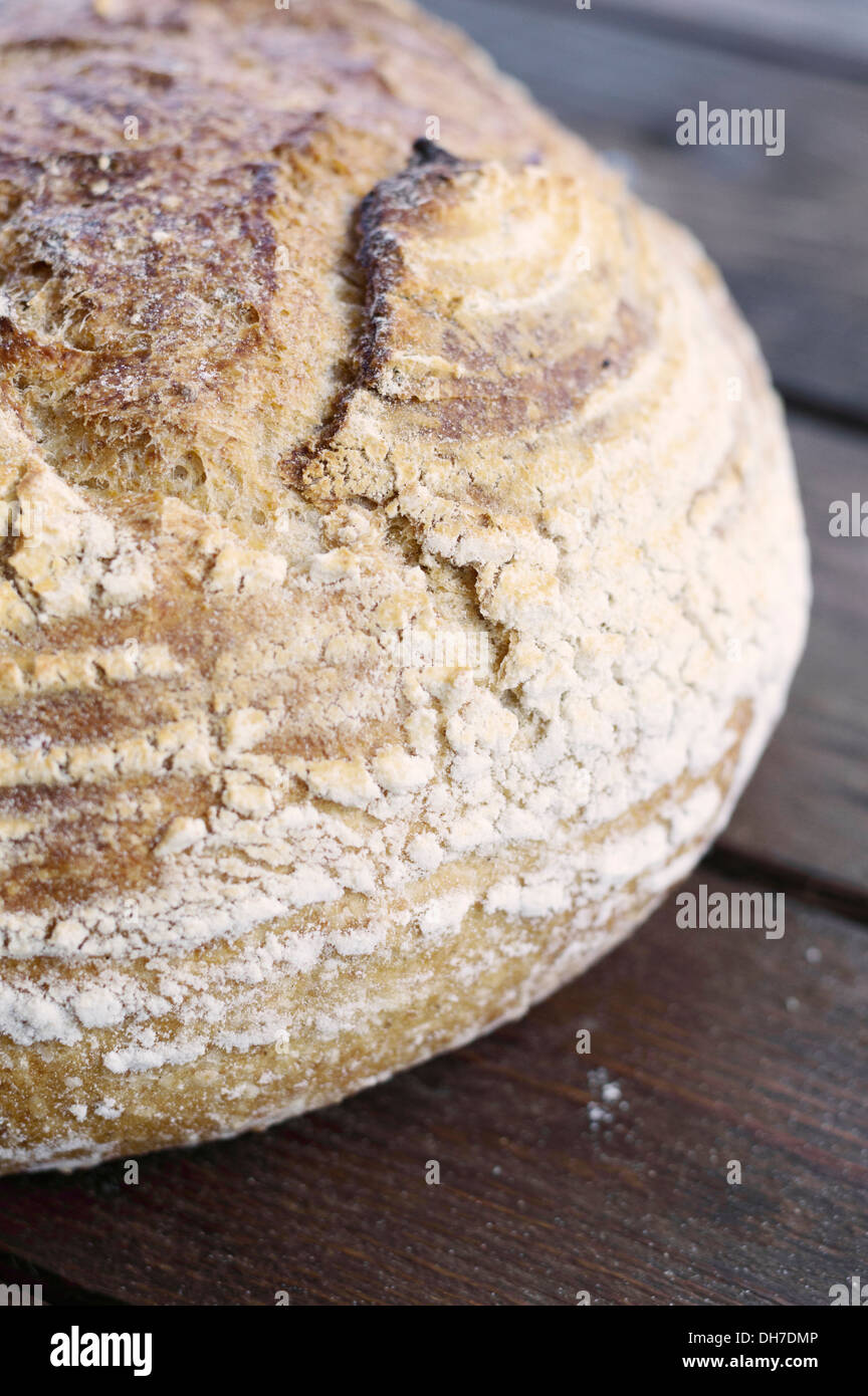 Du pain artisanal - du pain au levain boule Banque D'Images