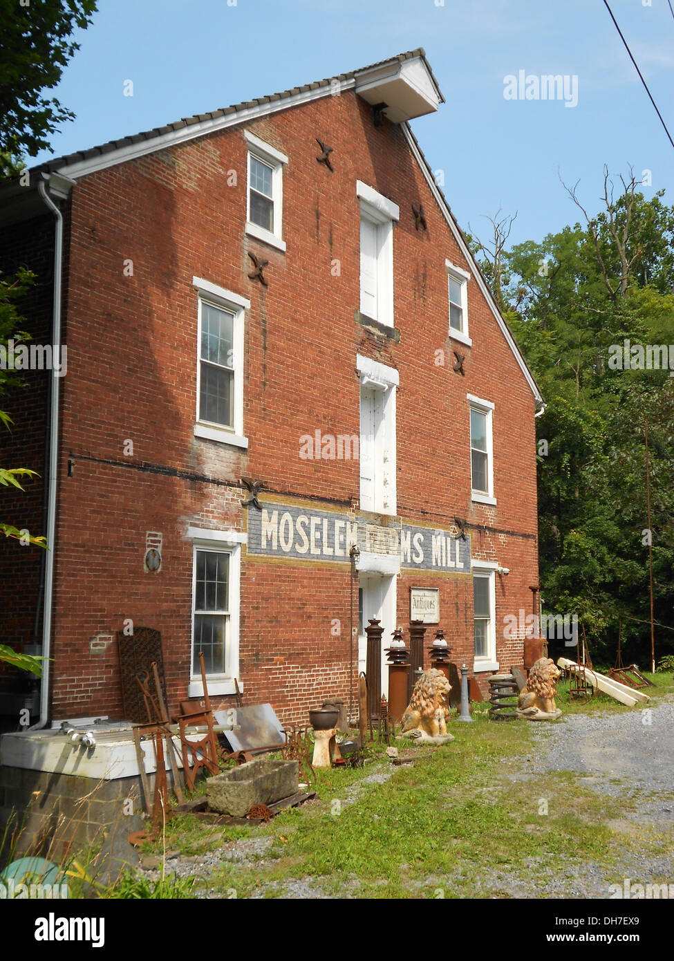 Fermes Moselem moulin sur la PNSR depuis le 8 novembre 1990. À la jonction de la Route 662 Pennsylvanie et Forge Road, Richmond Townsh Banque D'Images