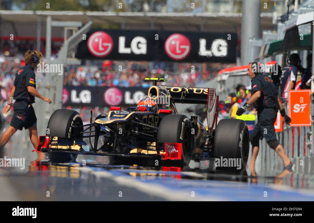 Romain Grosjean n mula One Grand Prix Race - Melbourne - 16.03.12 Banque D'Images