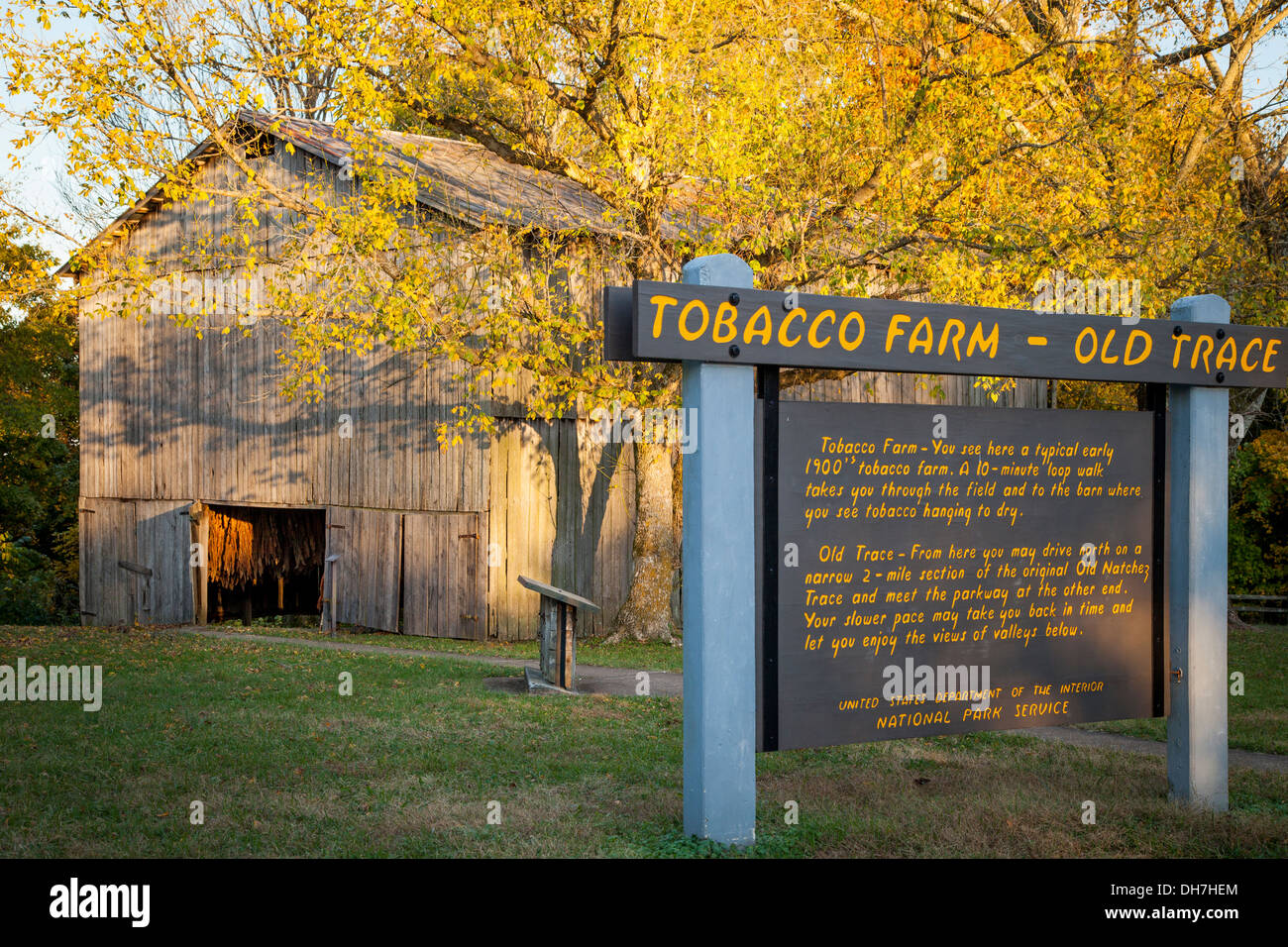 Vieille ferme de tabac le long de la Natchez Trace, Georgia, USA Banque D'Images