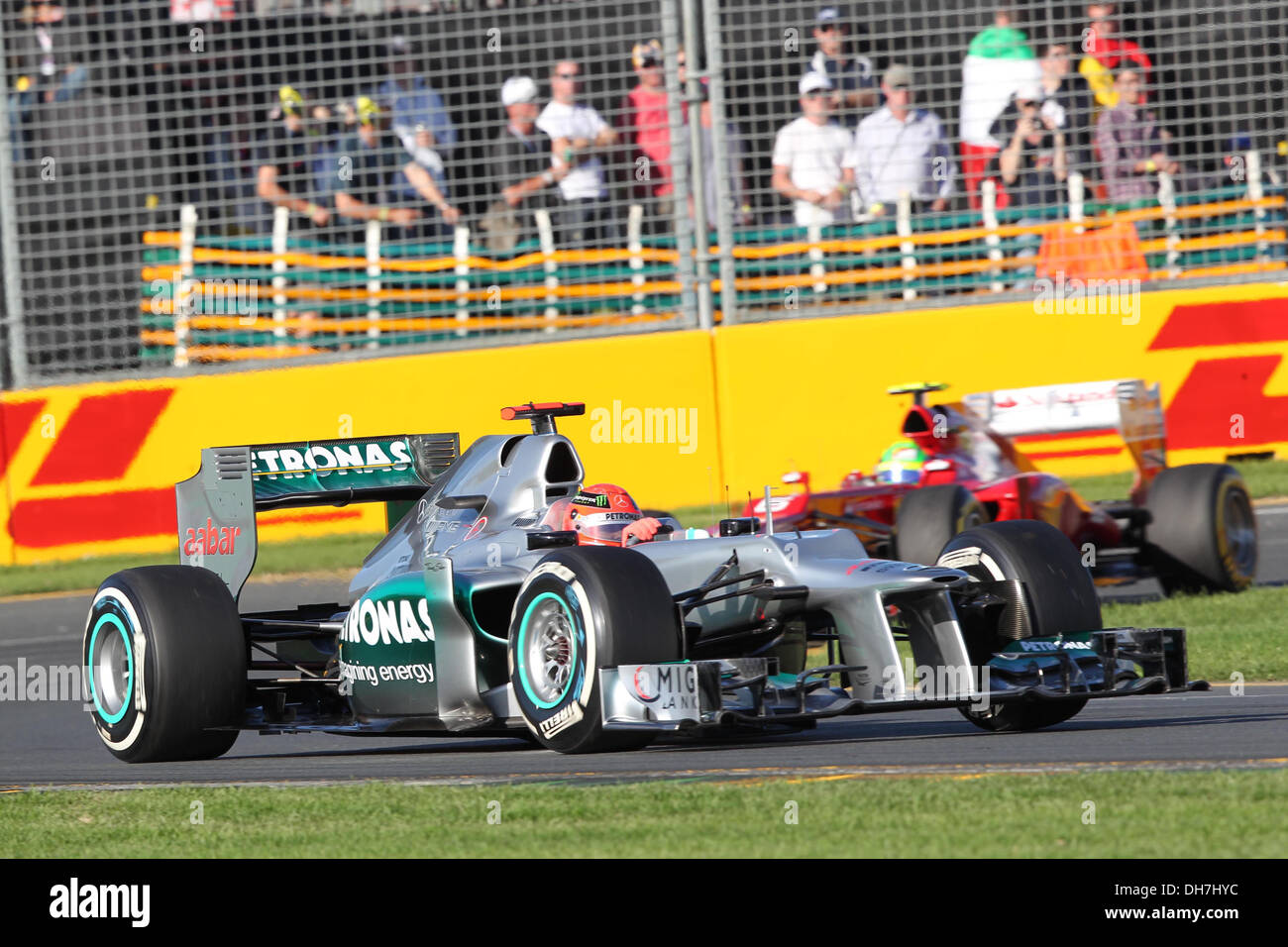 Michael Schumacher GER-Mercedes GP F1 Team mula un - Qualifications - Albert Park Melbourne Melbourne - 17.03.12 Banque D'Images