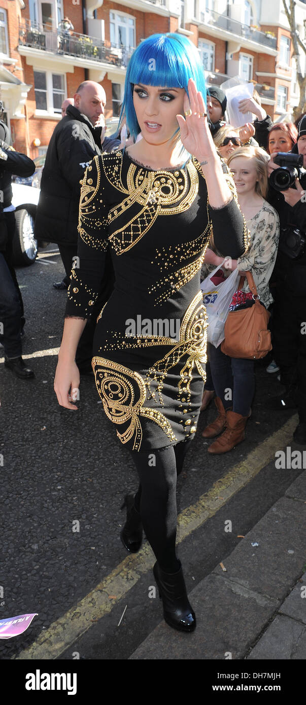 Katy Perry arrive à BBC Maida Vale studios pour Live Lounge London England - 19.03.12 Banque D'Images