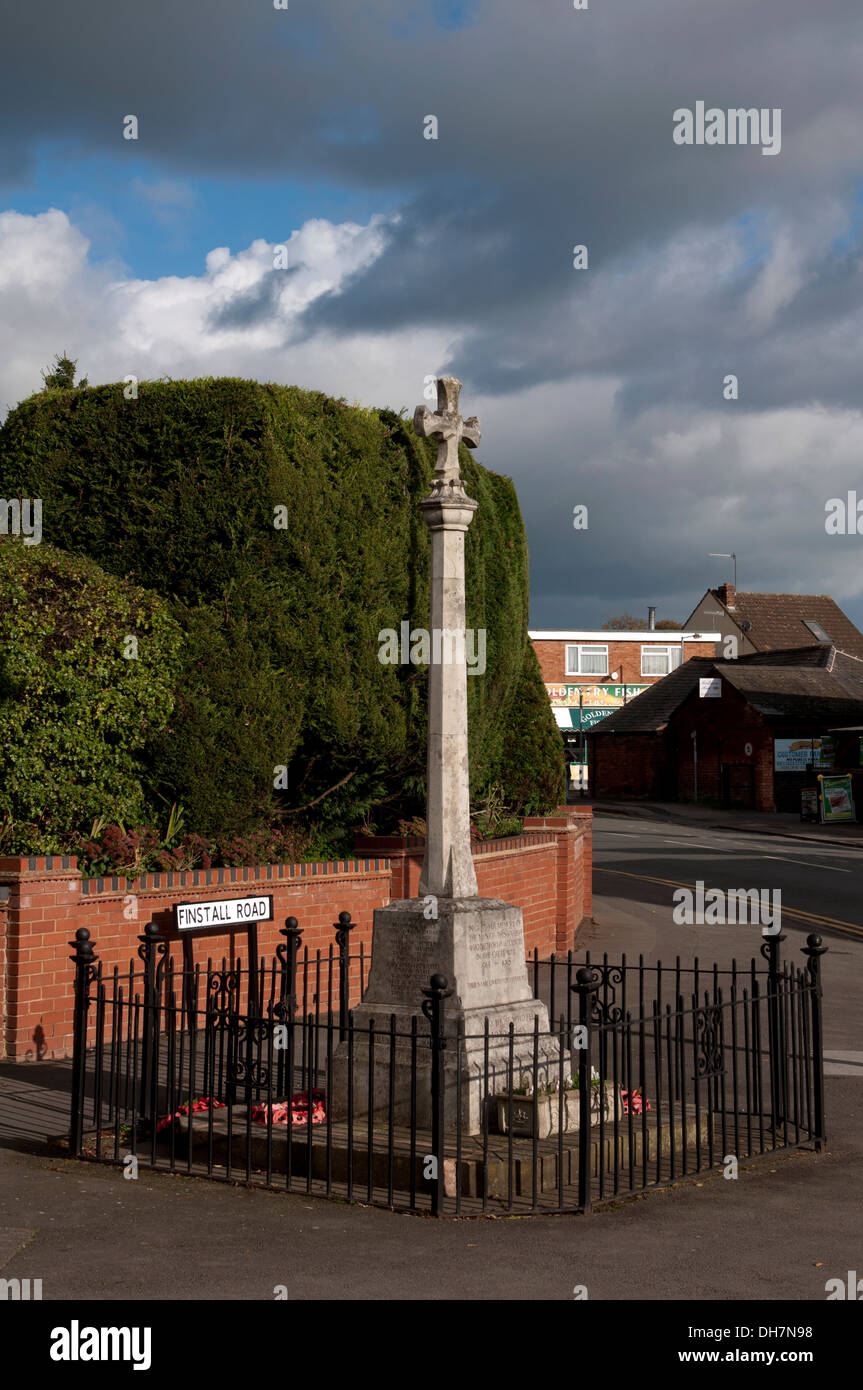 Le monument aux morts, Aston, Guingamp, Worcestershire, Royaume-Uni Banque D'Images
