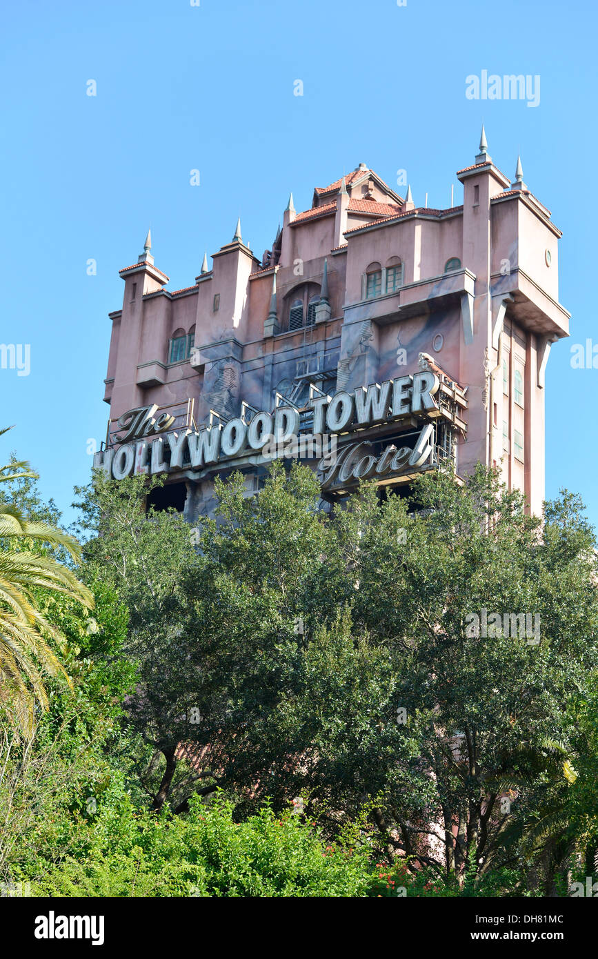 Hollywood Tower Hotel, à Hollywood Studios, Disney World Resort, Orlando en Floride Banque D'Images