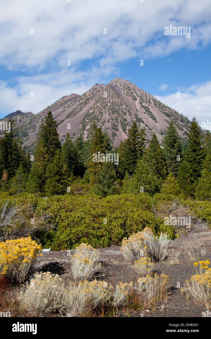 Le but de Black Butte dans le comté de Siskiyou en Californie du sud. L'année 2013. Banque D'Images