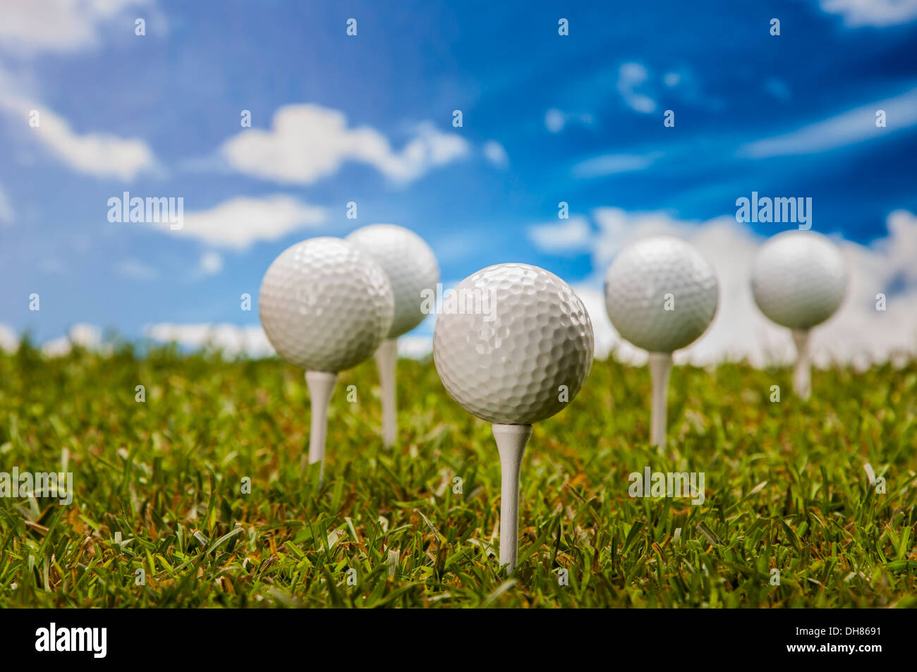 Golf stuff on Green grass Banque D'Images