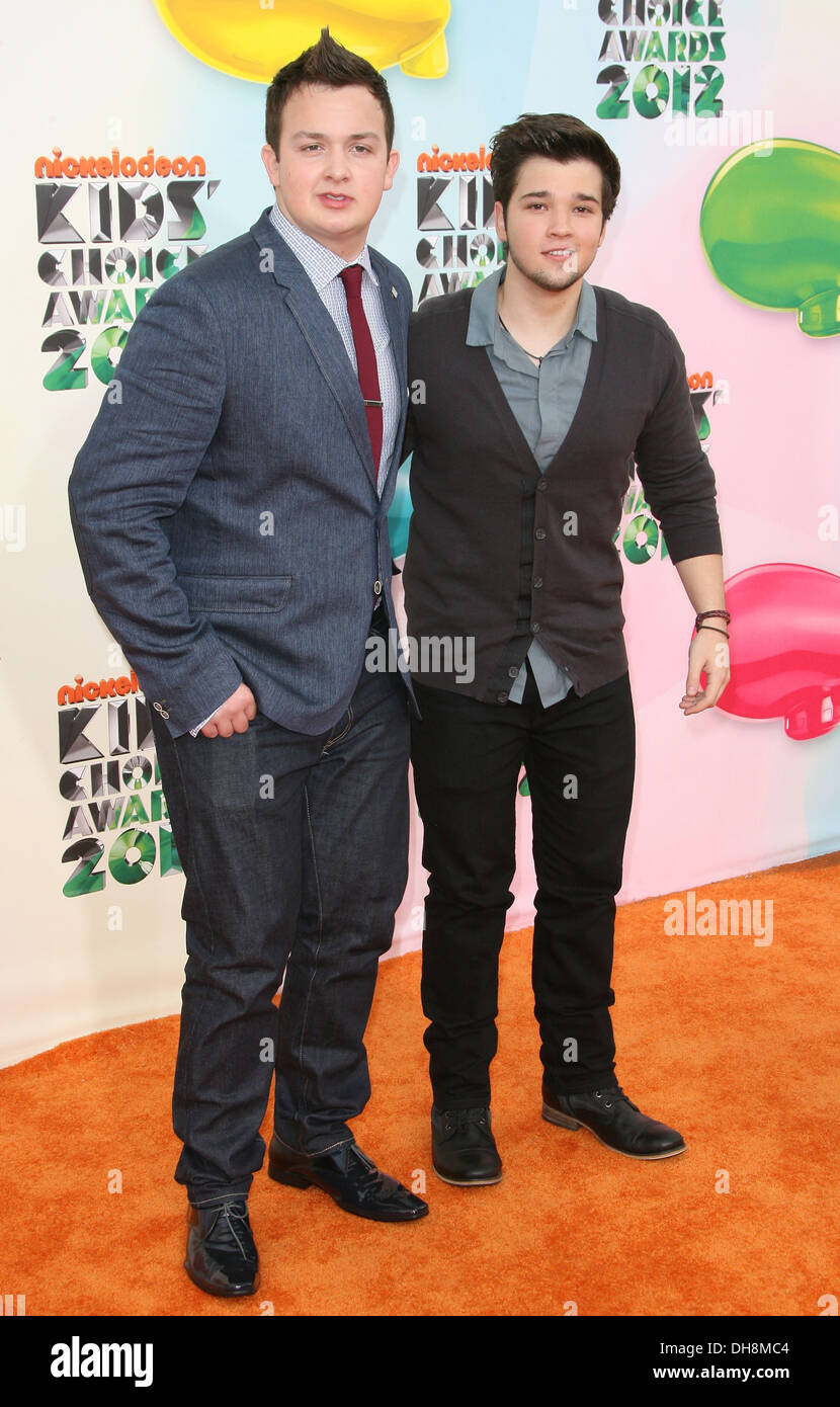 Noah Munch et Nathan Kress 2012 Kids Choice Awards s'est tenue au Centre de Galien - Arrivées Los Angeles California - 31.03.12 Banque D'Images